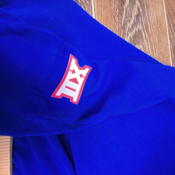 Kansas Jayhawks Jacket Mens 2XL Adidas 1/2 Zip Pullover Lightweight - Picture 3 of 10